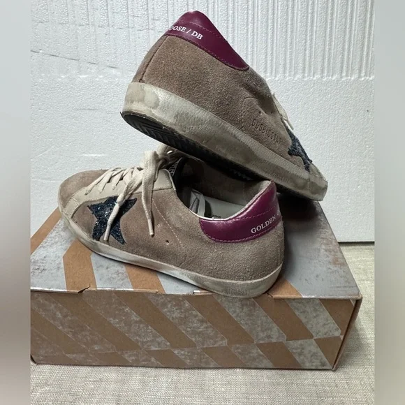 Golden Goose Beige and Blue Suede
Superstar Sneakers Size 6” - Picture 4 of 12